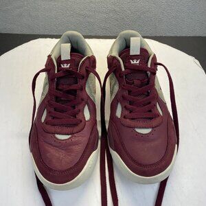 Supra Pecos Sneakers Skateboarding Shoes Marroon Mens Size 9.5,Athletic